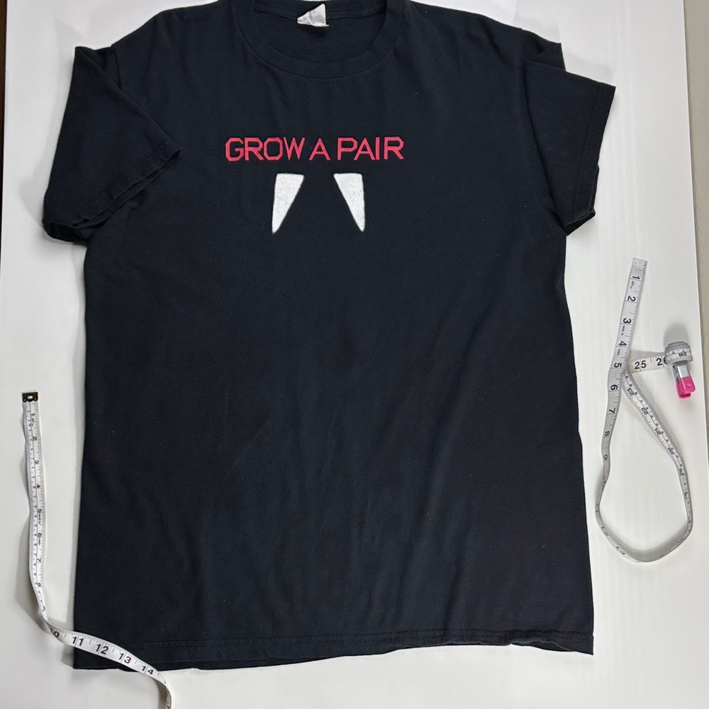 TRUE BLOOD HBO Women's Black Tee with Red Text by [Brand]